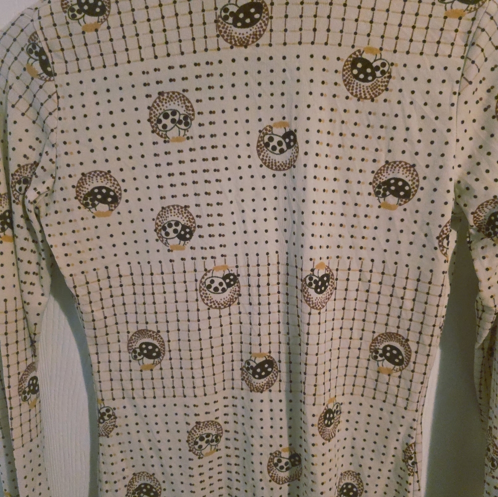 1970's Mushroom Print Dagger Collar - Picture 2 of 5